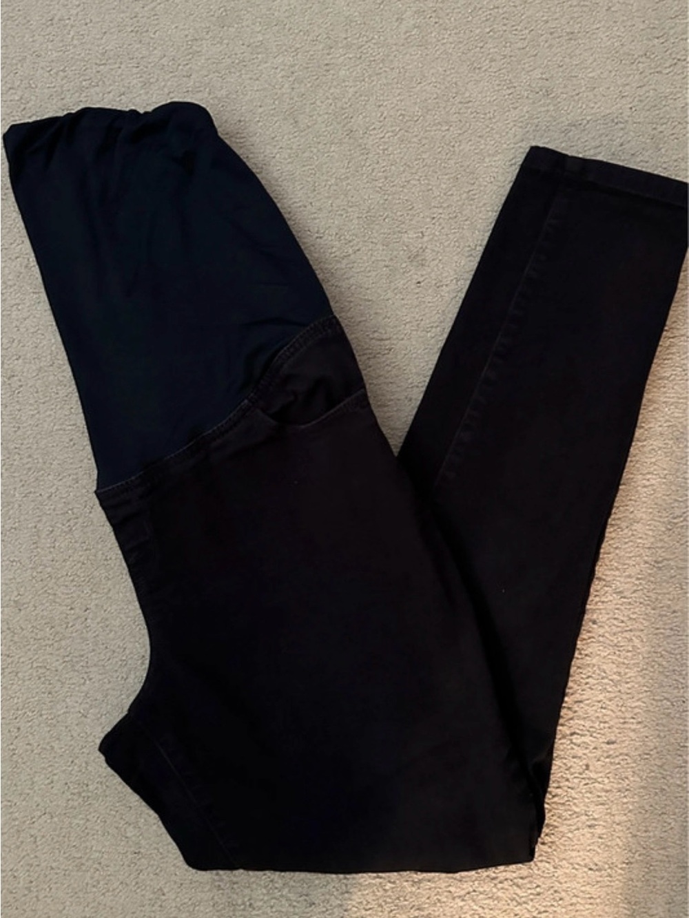 Ingrid & Isabel Black Maternity Skinny Jeans with Belly Panel
